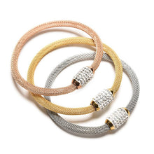 Stardust Mesh Bracelets With Crystal Stones Filled Magnetic Clasp Charm Bracelets Bangles For Women SM6
