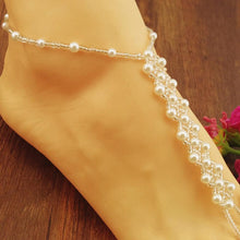 Women Anklets Beach Wedding Pearl Barefoot S als Stretch Anklet Chain Footless Bridal Foot Jewelry SM6