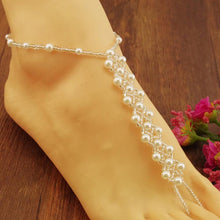 Women Anklets Beach Wedding Pearl Barefoot S als Stretch Anklet Chain Footless Bridal Foot Jewelry SM6