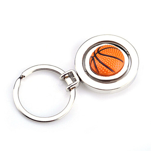 3 Styles 3D Sports Rotating Basketball Football Golf Keychain Keyring Key Fob Ball Key Ring Style Gifts  SM6