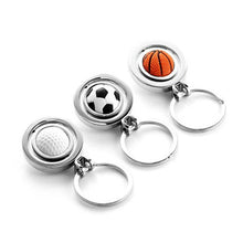 3 Styles 3D Sports Rotating Basketball Football Golf Keychain Keyring Key Fob Ball Key Ring Style Gifts  SM6