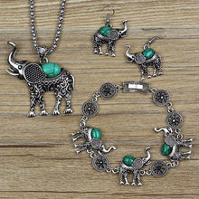 Bohemian Style Women Beautiful Elephant Jewelry Set Include Necklace Earrings Bracelet SM6