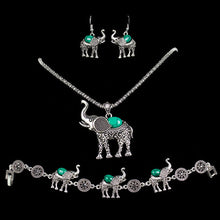 Bohemian Style Women Beautiful Elephant Jewelry Set Include Necklace Earrings Bracelet SM6