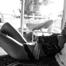 Bra   G-String Women Black Sexy Lace Lingerie Set Babydoll Underwear Nightwear Sleepwear Attractive Tops SM6