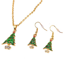 Rhinestone Artificial Tree Gold Plated Earrings Necklace For Women Jewelry Jewelry Sets SM6