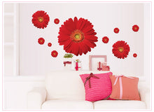 1Set ZY6015 rDaisy Flower Living Room Vinyl 3D Wall Stickers Window Decor Bedroom Wall Decals Sticker To The Kitchen On The Door SM6