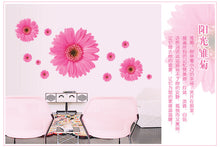 1Set ZY6015 rDaisy Flower Living Room Vinyl 3D Wall Stickers Window Decor Bedroom Wall Decals Sticker To The Kitchen On The Door SM6