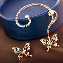 Crystal Rhinestone Butterfly Cuff Ear Clip On Earrings Wrap Women Jewelry Gift SM6