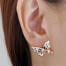 Crystal Rhinestone Butterfly Cuff Ear Clip On Earrings Wrap Women Jewelry Gift SM6
