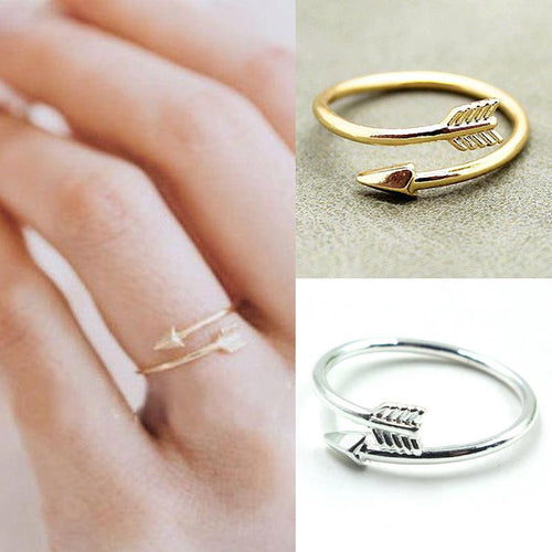 Alloy Bijoux Femme One Direction Tiny Arrow Wrap Rings Pink Gold Plated Knuckle Ring Women Men Jewelry Wedding Gift SM6