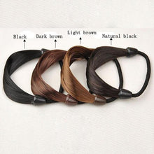 2pcs Lady Women Braid/Straight Wig Elastic Headband Hair Band Rope Scrunchie Hairband PonytailSM6