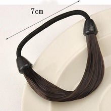 2pcs Lady Women Braid/Straight Wig Elastic Headband Hair Band Rope Scrunchie Hairband PonytailSM6