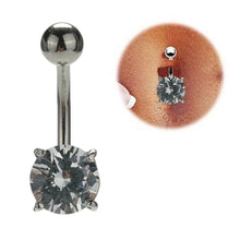 8MM Clear Surgical Body Piercing Jewelry Steel Navel Belly Button Bar Ring SM6