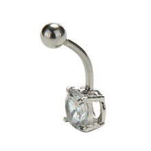 8MM Clear Surgical Body Piercing Jewelry Steel Navel Belly Button Bar Ring SM6