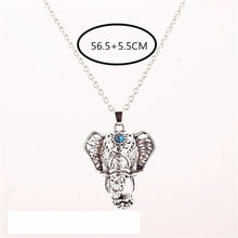 Boho Antique Necklaces Women Charm Vintage Pendants Ethnic Turquoise Elephant Choker Necklace Chain  SM6