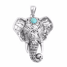 Boho Antique Necklaces Women Charm Vintage Pendants Ethnic Turquoise Elephant Choker Necklace Chain  SM6