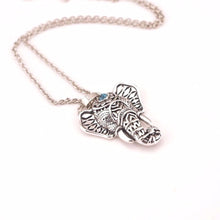 Boho Antique Necklaces Women Charm Vintage Pendants Ethnic Turquoise Elephant Choker Necklace Chain  SM6