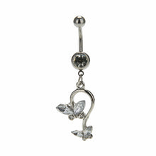 Butterfly Dangle Pendant Ball Button Barbell Bar Belly Navel Ring Body Piercing Jewelry SM6
