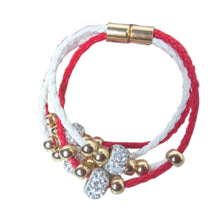 Magnetic Clasp Multi Layers Faux Leather Crystal Rope Bracelet European   American Style Women Bracelet Jewelry for Women SM6