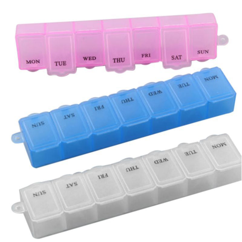 New 7 Days Pill Medicine Box Holder Capsules Case Storage Container Organizers 3 Colors to Choose P1 SM6