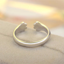 Women Lady Silver Plated Cat Paw Claw Rings Design Open Party Ring Adjustable For Young Girls Jewelry  SM6