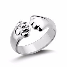 Women Lady Silver Plated Cat Paw Claw Rings Design Open Party Ring Adjustable For Young Girls Jewelry  SM6