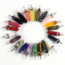 1piece 19 Choices New Crystal Fine Jewelry Healing Point Chakra Reiki Necklace Pendant Beads SM6