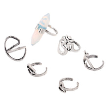 6pcs rings Silver Boho Women Stack Plain Above Knuckle Ring Midi Finger Tip Rings Set SM6