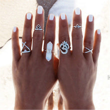 6pcs rings Silver Boho Women Stack Plain Above Knuckle Ring Midi Finger Tip Rings Set SM6