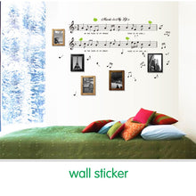 1set Large Size 70*120cm Music Sticker Music Is My Life Theme Music Bedroom Decor & Dancing Music Note Removable Wall Sticker SM6