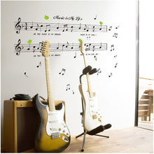 1set Large Size 70*120cm Music Sticker Music Is My Life Theme Music Bedroom Decor & Dancing Music Note Removable Wall Sticker SM6