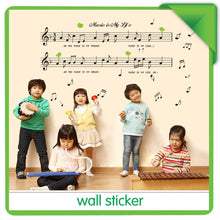 1set Large Size 70*120cm Music Sticker Music Is My Life Theme Music Bedroom Decor & Dancing Music Note Removable Wall Sticker SM6