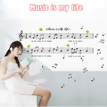 1set Large Size 70cm*120cm Music Sticker Music Is My Life Theme Music Bedroom Decor & Dancing Music Note Removable Wall Sticker SM6