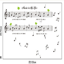1set Large Size 70cm*120cm Music Sticker Music Is My Life Theme Music Bedroom Decor & Dancing Music Note Removable Wall Sticker SM6