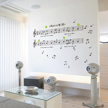 1set Large Size 70cm*120cm Music Sticker Music Is My Life Theme Music Bedroom Decor & Dancing Music Note Removable Wall Sticker SM6