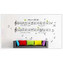 1set Large Size 70cm*120cm Music Sticker Music Is My Life Theme Music Bedroom Decor & Dancing Music Note Removable Wall Sticker SM6