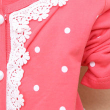 2-4Years Baby Kids Girls Polka Dots Children Outerwear Shirt Long Sleeve Lace Pearl Cardigan Dress Coat Clothing SM6