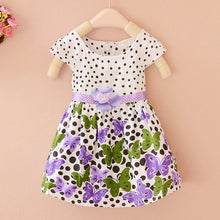 2-4Years Lovely Baby Girls Kids Princess Dress Polka Dots Butterfly One-piece Dresses SM6