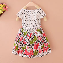 2-4Years Lovely Baby Girls Kids Princess Dress Polka Dots Butterfly One-piece Dresses SM6