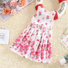 2-6 Years Kids Baby Girls Sleeveless Floral Bow Party Dress Sundress Children Princess Costume DressesSM6