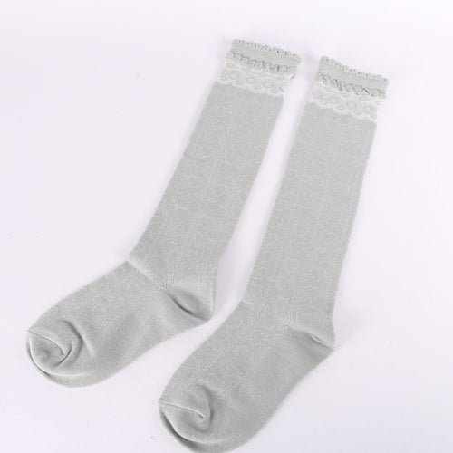 2-6Y Children Kids Girls Lace Stockings Leg Warmer Cotton High Knee Princess School Boot Accessories Y2 SM6