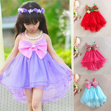2-7Y Baby Girl Kids Big Bow Princess Dresses Suspender Tulle Holiday Party Tutu Dress SM6