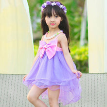 2-7Y Baby Girl Kids Big Bow Princess Dresses Suspender Tulle Holiday Party Tutu Dress SM6