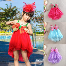 2-7Y Baby Girl Kids Big Bow Princess Dresses Suspender Tulle Holiday Party Tutu Dress SM6
