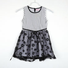 2-7Y Baby Girls Kids Puffed Dress Sleeveless Party Princess Dot Stripe Tutu Dresses SM6