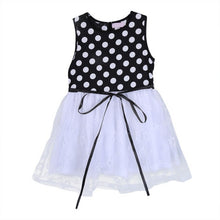 2-7Y Baby Girls Kids Puffed Dress Sleeveless Party Princess Dot Stripe Tutu Dresses SM6