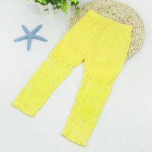 2-7Y Baby Girls Legging Pants Lace Modal Legging Kids Ballet Dance Cropped Capris Pants SM6