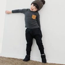 2-7Y Baby Kids Boys Girls Unisex Long Sleeve Clothes Crewneck Children T-shirts Pocket Decor Shirt Clothing PY1 SM6