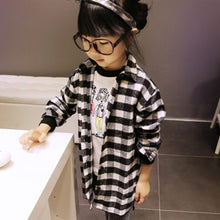 2-7Y Children Kids Boys Girls Shirts Long Sleeve Shirts Plaids Checks Tops Costume Shirt SM6