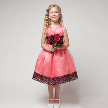 2-7Y Girls Toddlers Lovely 3D Flower Cluster Princess Dress Party Tulle Gown Dresses  SM6